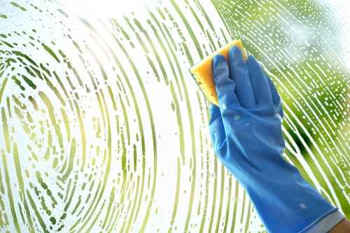 Professional window cleaning equipment prepared for a local Horeditch property