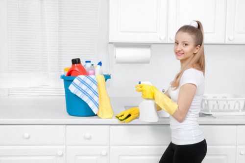Detailed kitchen and bathroom move in cleaning in a Horeditch apartment