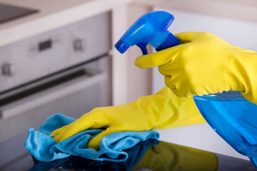 Deep cleaning oven racks and trays in an East London property