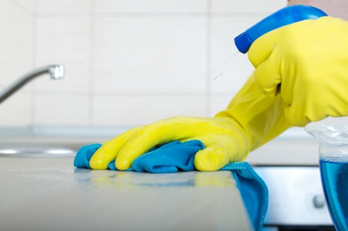 Deep cleaning carpets in a local Horeditch workspace with heavy foot traffic