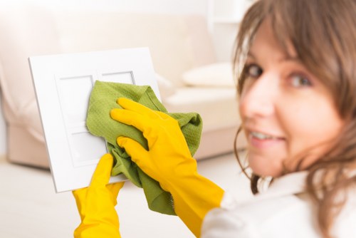 Bathroom cleaning during a move out clean in Horeditch