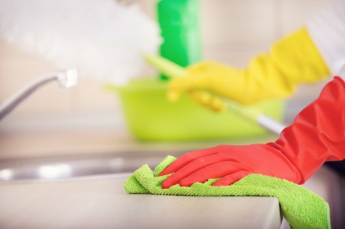 Low-carbon van used for sustainable cleaning operations